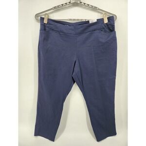 Croft & Barrow Womens 26W Navy‎ Blue Effortless Stretch Pull On Ankle Pants